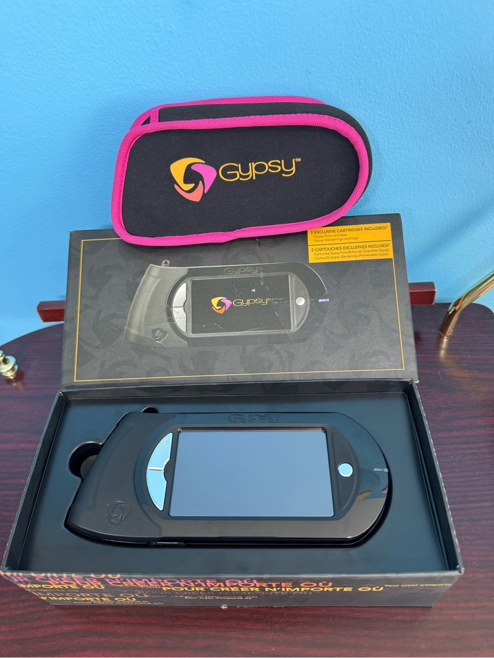 Gypsy Handheld Game Console with Pink-Trim Case